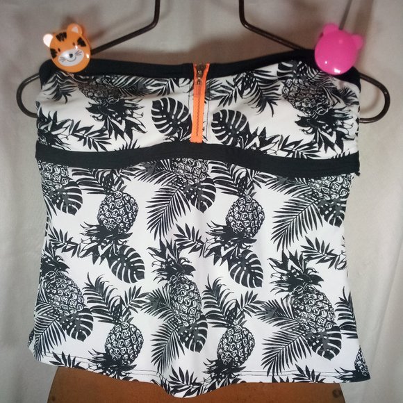 Arizona Jean co. Womens Pineapple Swim Top - Picture 1 of 2